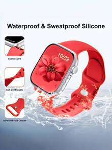 时尚运动硅胶表带，兼容 Series 11 10 9 8 7 6 SE SE2 SE3 Ultra 2 3 38mm 40mm 41mm 42mm 44mm 45mm 46mm 49mm，男女款优雅透气柔软腕带，轻巧舒适的替换表带，适合健身房跑步锻炼，耐用防汗日常表带，送给家人朋友的礼物 - 44/45/46/49/42mm(Series 3 2 1) - 查看 3