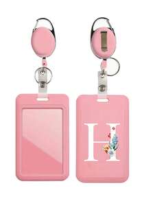 Pink Id Card Holder With Pink Retractable Scroll Clip, Anti Theft Card Sleeve,Pink Thumb Slot Hard Plastic Card Protector, Expandable Id Card Holder, Medical Insurance Protector, Waterproof Medical/Card/Social Security Card Protector, Bus Card Holder, Meal Card Storage,Provides Great Convenience For Your Daily Life And Office. It Is Ideal For Workers,