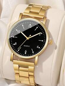 1 buc. Ceas de mână pentru fete, curea din oțel de culoare aurie, cifre romane, cadran mic, mic și romantic, potrivit pentru decor zilnic, naveta zilnică, prima alegere de cadou pentru ea, potrivit pentru cadou de sărbători și ca un cadou suvenir.