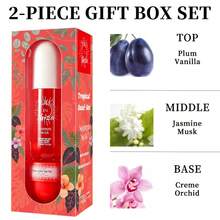 2-Piece Set, SOLO EN IBIZA Body & Hair Fragrance Mist And Body Cream Gift Box For Men And Women, Long Lasting Fragrance, 4 Different Scent, Perfect For Holiday Gifts, Dating, Daily Life, Parties, 3.4 Fl Oz Perfume, 50g Body Cream,Christmas Gifts - 2-Piece Set D - 查看 2