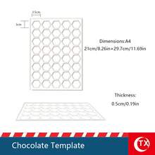 亚克力巧克力模具(多边形):轻松脱模,打造完美精致的巧克力。提升您的巧克力品质:透明亚克力巧克力模具(圆形、长方形、六边形),打造令人惊艳的自制美食,圣诞巧克力制作模具。 - 彩色 - 查看 16