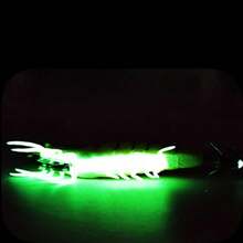 3 piezas Señuelos de pesca de camarón Avlcoaky Luminoso Jig de calamar Anzuelo Señuelo artificial de camarón y gamba