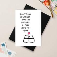 Cartão de aniversário romântico, cartão de Dia dos Namorados, cartão de esposa, cartão de marido, cartão de casal, parabéns, cartão de panda, aniversário, cartão de Natal, aniversário, obrigado, cartão "só porque sim"