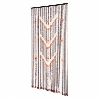 YUNRUX Gardin med bambupärlor i trä, dörrgardin i bambu och trä, dörrgardin