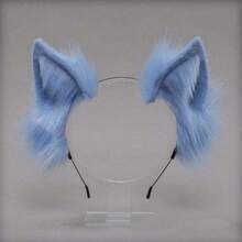 1 pezzo Cerchietto con orecchie di animale in pelliccia finta per decorazioni pasquali, accessorio carino per costume in peluche, cerchietto con orecchie da lupo, disponibile in vari stili