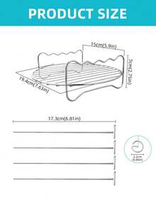 双层空气炸锅架和烤串套装，多功能炸篮和烧烤配件，兼容大多数空气炸锅，可用于烧烤、烘焙和微波炉加热，妈妈的礼物，厨房工具，炊具，厨房配件，家用厨房用品，双层烤架，烤串架，不锈钢厨房烧烤架