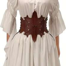 Thiết kế hoa phong cách Bohemian dành cho nữ - Thắt lưng PU thanh lịch, điểm nhấn hoa màu nâu, thắt lưng giảm béo đa năng, thích hợp cho đám cưới, tiệc tùng và mặc hàng ngày - Phụ kiện thời trang không giặt được, phụ kiện váy cưới, không thể thiếu cho trang phục ngày lễ - Xem 1