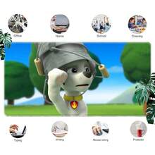 1pc Large Mouse Pad With  Cartoon Pups Design - Non-Slip Rubber Base, Washable Desk Mat For Office, Gaming, Kids' Room Decor - Vibrant Animated Computer Accessory, Large Mouse Pads For Desk, Kids' Room Accessory, Playful Cartoon Design, Functional Artwork