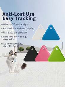 Mini GPS Tracker Item Finder,GPS Tracker Mini Fashion Smart Pets Anti Lost Alarm Wireless Bag Key Finder Locator Reminder Selfie Shutter Control,Suitable For Wallet Backpack Key Car, Positioning Lost Item Selfie, Tracking Pet Finder Locator Anti-Loss Device Tracker Halloween Gift,Batteries Not Included