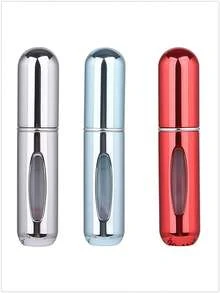 5 件/4 件/3 件/2 件/1 件 5ml 可再填充香水瓶、便携式可再填充香水雾化器瓶、可再填充香水旅行喷雾瓶、迷你便携式空液体容器、旅行必需品、海滩旅行收纳袋、适用于香水、女士香水，适合度假、露营、度假、返校