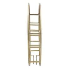 LianDu-US Gold Round Wine Rack, Wall Mounted Wine Display Rack, Wine Shelf With Glass Holder And 4 Expansion Screws For Living Rooms, Restaurants, Offices, Corridors, 23.62*4.33in - Gold - View 9