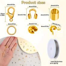 1800Pcs Crimp Tubes For Jewelry Making, Jewelry Crimp Beads With Crimping Pliers, Elastic Bracelet String And Bracelet Beading Wire For Bracelet Earring Necklace - Crimp Tubes - View 11