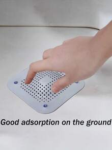 1 Packung quadratische Duschablaufabdeckungen, 5.7-Inch Ablaufhaarfänger flache Silikon-Stöpsel, für Bad und Küche Filter, Duschablaufschutz flache Filtersieb-Stöpsel, 2 Sets mit Saugnäpfen (Weiß, Grau)