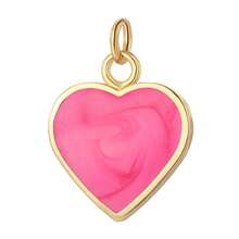 1pc Cute Enamel Copper Heart Pendant, Delicate & Handmade, Suitable For DIY Necklace, Bracelet, Earrings, Great Gift For Thanksgiving