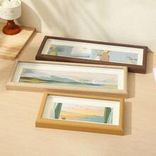 1 pièce Cadre photo en bois rectangulaire simple et créatif, tridimensionnel. Cadre photo rétro pour calligraphie, peinture et citations
