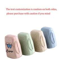 Set de 4 estuches personalizados con nombre para cepillo de dientes, funda portátil para cepillo de dientes, estuche protector de cabezal de cepillo de dientes para viajes, campamento, uso diario y viajes, caja de almacenamiento de plástico para cepillo de dientes, color aleatorio - Multicolor - Ver 8