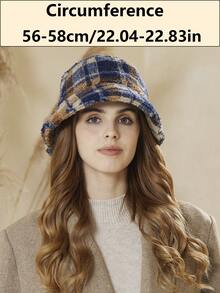 LEAJOURNO. 1 件针织渔夫帽，小头围，讨人喜欢的女士渔夫帽，秋冬 - 藍色 - 查看 2