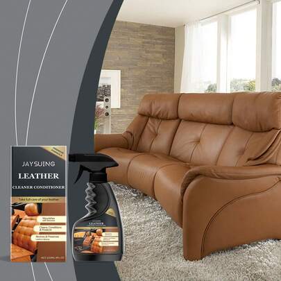JAYSUING Leather Care Spray Multi Purpose Cleaner & Conditioner For Jackets, Sofas, Car Seat, Furniture, Bags Stain Remover, Restores Color, Prevent Cracking, Leather Renovation Decontamination Brightening Maintenance Polishing Spray