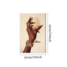 1Pc 2D Flat Printing Elegant Wine Glass, Luxurious Jewelry, Classical Realistic Style Canvas Wall Art For Living Room Wall Decor For Bedroom Bathroom Framed Wall Poster Art Prints Ready To Hang Pictures Home Decorations - 彩色 - 查看 10