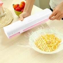 Dispensador de envoltura, plástico transparente Alimento de la comida Dispensador de envoltura Dispensador Envolvente Lámina conservante Desenrollado Lámina de corte de cera y - 1 - Ver 6