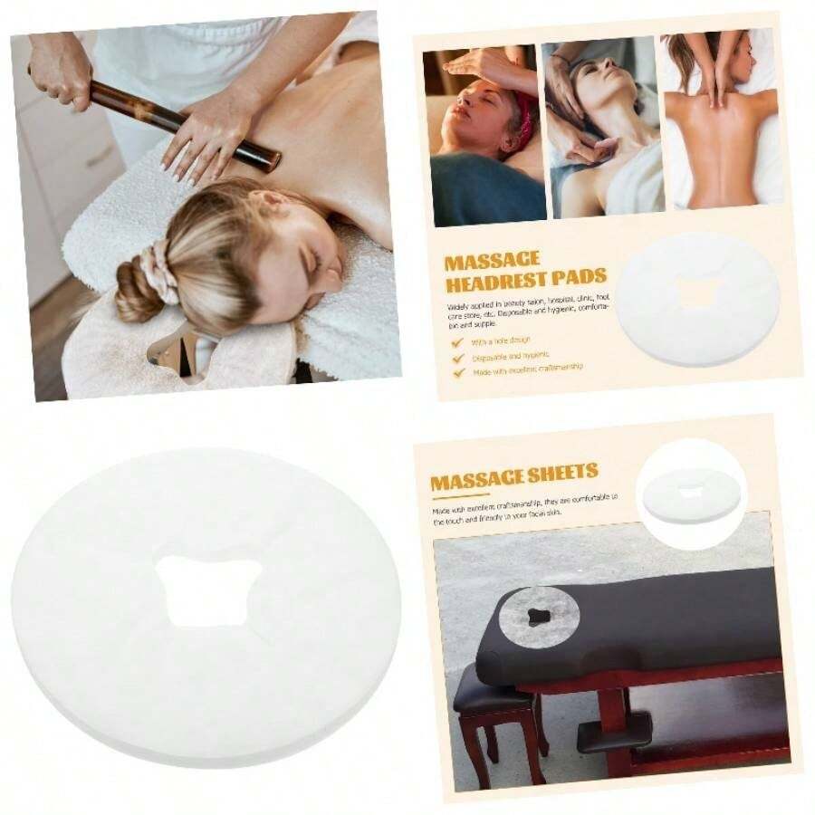 Piezas Funda Desechable para Almohadilla de Masaje Paquete de y Transpirable para Salones de Belleza y SPA - blanco - Ver 1