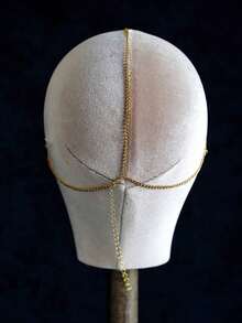 1pc Elegant Fashion Crystal Drop Pendant Forehead Headband - 金子 - 查看 3