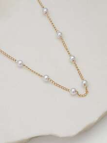 Clariva Faux Pearl Decor Necklace Christmas Winter Christmas Gifts