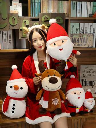 Christmas Cute Snowman Elk Doll Ornament Christmas Day Gift Home Decor Christmas Decorations Room Decor