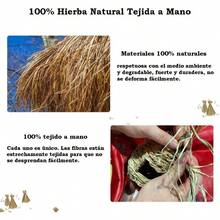 Casas de colibres, casa de pjaros Colgante de csped Natural, Nido de colibr Tejido a Mano, Adecuado para Ventanas de jardn, decoracin del hogar al Aire Libre. 3pcs - 3 piezas - Ver 5