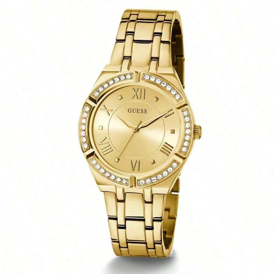 Relojes de acero inoxidable para mujer de la serie Guess Cosmo Diamonds con esfera plateada - GW0033L1/GW0033L2/GW0033L3/GW0033L4/GW0033L5/GW0033L6/GW0033L7/GW0033L8