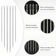 30pcs Automatic Threaded Sewing Needles, Wooden Needle Box, Easy Threading, Multi-Purpose Household Hand Sewing Needles, Suitable For DIY Embroidery, Mending And Other Sewing Projects - Multicolor - View 7