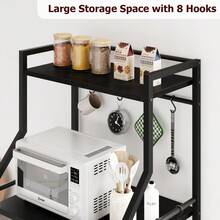 Tzou 5-Tier Freestanding Kitchen Bakers Rack - 57.4" Industrial Microwave Stand W/ Wire Baskets, Adjustable Feet & Anti-Tip, Coffee Bar Station For Small Spaces - màu đen - Xem 4
