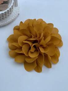 1pc Unique Handmade Flower Brooch, Vintage French Style Chic Niche Design, Elegant High-End Black Floral Lapel Pin, Minimalist For Suits, Dresses, Party Outfits, Stylish Fashion Accessory Gift For Women Valentines,Mom,Mother,Mother's Day,Gift