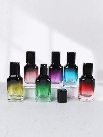 1Pc 20ml Gradient Color Glass Refillable Perfume Spray Bottle – Empty Fine Mist Portable Atomizer, Reusable Cosmetic Fragrance Dispenser, Mini Essential Oil Container For Travel, Handbag, Purse, Pocket, Or Gym Bag, Elegant Personal Scent Vial For DIY Perfume Blends, Aromatherapy Oils, Makeup Samples, Wedding Party Favors, Gift For Women And Men, Leak Proof And Durable Design