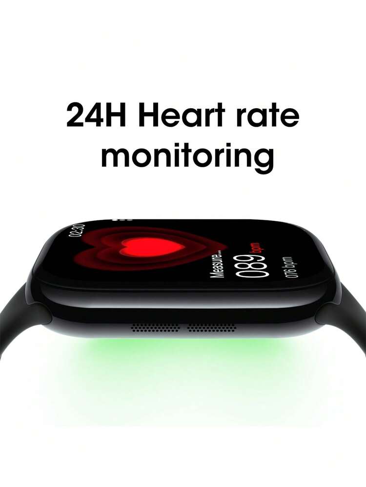 Microwear 2.06" HD Touch Screen Unisex Smart Watch, Compatible With Android & IOS, Featuring Call, Heart Rate & Sleep Monitoring, Multiple Sports Modes, Pink Strap - Rose Gold - View 10