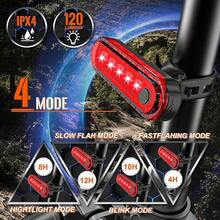 Luz Trasera de Bicicleta, Luces Lampara Trasera de Agua LED Resistente para Bicicleta con Control Remoto Inalámbrico, Luz de y Luz de Advertencia Impermeable y Recargable para Bici - Con Luz de Cola - Ver 4