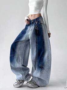 Women Pants - 藍色 - 查看 2