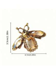1pc Vintage Baroque Bee Brooch - Gold Zinc Alloy Insect Pin With Faceted Gemstones, An Elegant Court-Style Accessory For Daily Casual Wear/Party Dresses, A Luxurious And Delicate Women's Fashion Item, Suitable For Girlfriend Gatherings, Birthday Parties, Retro-Themed Dinners Halloween Jewelry Costume Accessories Bag Charms Office Accessories - Nhiều màu - Xem 3
