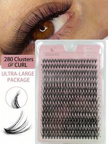 280 pezzi ciglie a grappolo 30D Fai da te Estensioni di ciglie individuali a lunga durata Vassoio misto Faux Mink Lash Clusters Estensioni 0.07Nero (30D-0.07D-9-16mm) Grappoli di ciglie, Grappoli di ciglie, ciglie individuali, ciglie, ciglie finte