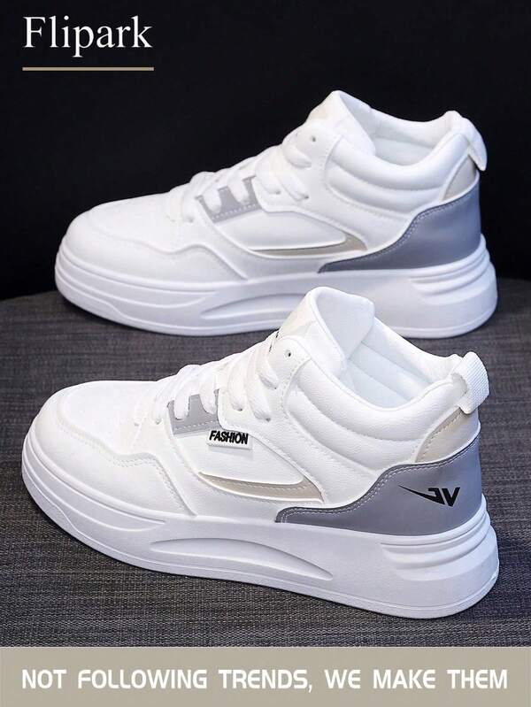 Flipark Zapatillas deportivas de corte alto con bloques de color y suela gruesa, para uso en todas las estaciones