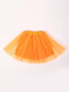 1 件纯色休闲薄纱芭蕾舞裙，4 层不透明网眼公主裙，适合所有季节，适合角色扮演、校园派对、万圣节、衬裙