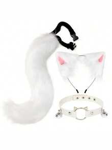 Realistic Fox/Cat Tail Costume Accessories - Soft Anime Role-Playing Tails, Suitable For Role-Playing And Masquerade Parties, Tail Role-Playing, Moving Tail Role-Playing, Cosplay Headpiece, Halloween Costume Accessories, Long-Feathered Masquerade Parties, Fox Mask Role-Playing, Stage Performance Props, Suitable For Women, A Great Gift Choice - New Multi-color - View 13