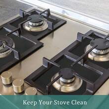 4pcs Reusable Gas Stove Burner Covers - 0.1mm Thick Double Layer Non-Stick Easy Clean Liners For Kitchen/Cooking, Gas Stove Grate Size 10.6 Inch X 10.6 Inch,