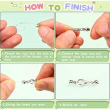 1盒金色圆环、龙虾扣、隔珠、压接珠，DIY珠宝制作材料，多功能工艺品 | 工艺材料，珠宝制作用品 - J62 - 查看 4