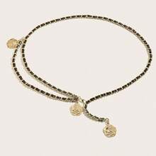 1pc Fashion Creative Rose Pendant Waist Chain, Versatile High-End Women's Apparel Accessory Metal Chain Waist Belt - Rose Waist Necklace - View 8