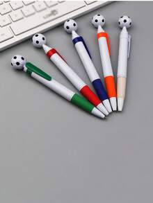 Custom Sculpted Text Creative Touch Football Shaped Pen, Supports Personalized Name, Phrase And Date. Great Gift For Family, Children's School, Friends Who Enjoy Writing,Office Decor - Multicolor - View 8
