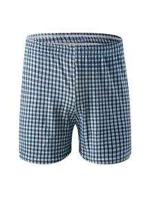 5pcs Men's Plaid Print Elastic Waist Boxer Briefs, Comfortable Breathable Trunks - Multicolor - View 6