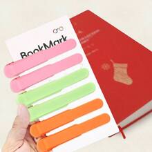 3 marcadores automticos, marcas de libros de silicona para leer mujeres, hombres, nios, amantes de los libros, lindos marcadores nicos de libros para lectura, accesorios de lectura, regalos - 2 Naranja+2 Verde+2 Rosa - Ver 6