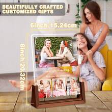 Customizable Photo LED Night Lamp, Customizable Photo Acrylic LED Night Light, Light Up Your Memories.A Unique Gift For Loved Ones On Anniversarie, Birthday, Valentine's Day, Or Anytime You Want To Express Your Love, Add Names & Your Favorite Photos. - YKL655-1-yD6RGBS-a - View 3