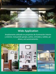 Aigostar Foco LED Exterior 100W 8700LM, Proyector Impermeable IP65, 126 LED, 6500K Blanco Frío Para Garaje, Jardín, Patio, Parque